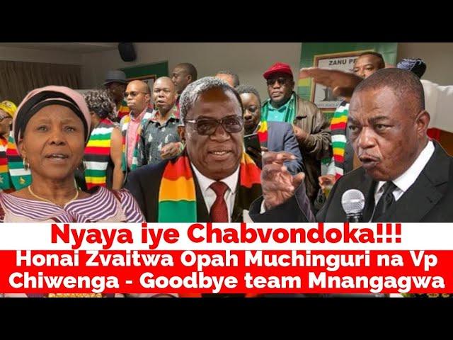 WATCH LIVE  Zvaitwa Opah Muchinguri na Vp Chiwenga - Goodbye team Mnangagwa 