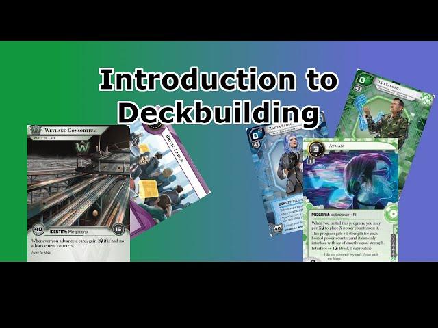 Netrunner Deckbuilding- Conceptual Starting Point