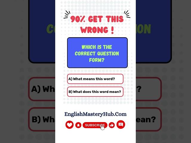  90% of English learners get this wrong – do you? #short #english