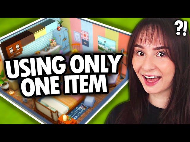 I can only use each item ONCE build challenge in The Sims 4!
