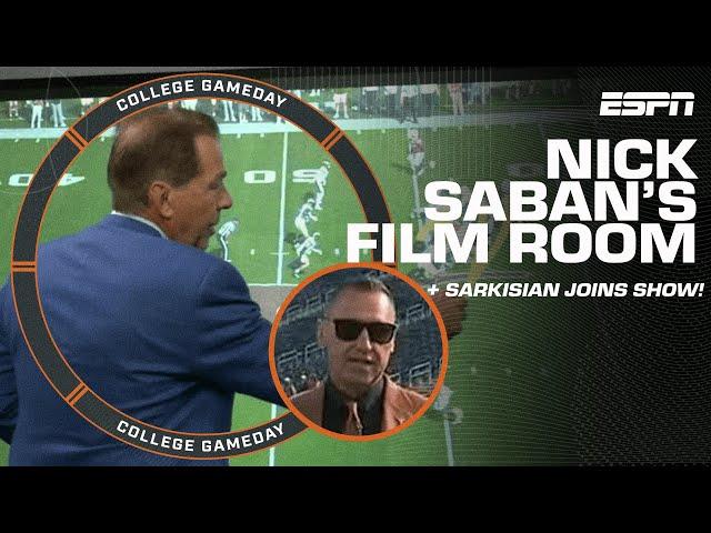 Nick Saban’s Film Room  + Steve Sarkisian on Texas’ preparation for Michigan | College GameDay