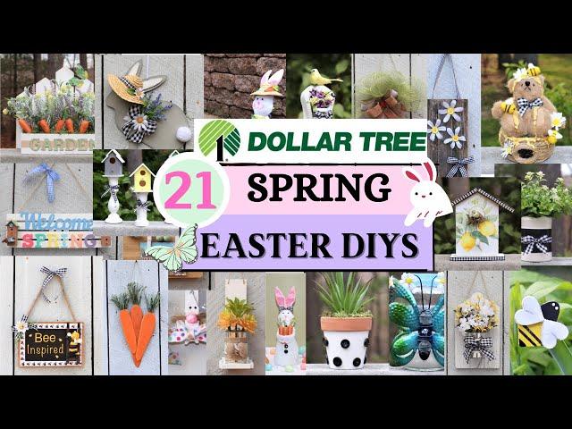 21 FAVORITE Dollar Tree SPRING EASTER HOME DECOR DIYs  Step By Step SPRING  CRAFT DIY IDEAS TO MAKE