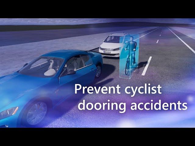 Prevent cyclist dooring accidents according to the Euro NCAP