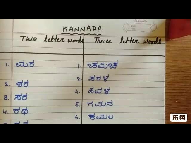 Learn Simple Kannada words