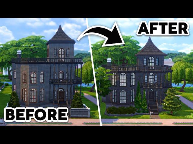 The Goth Family House Renovation (Ophelia Villa) // The Sims 4 Speed Build: Base Game Renovation