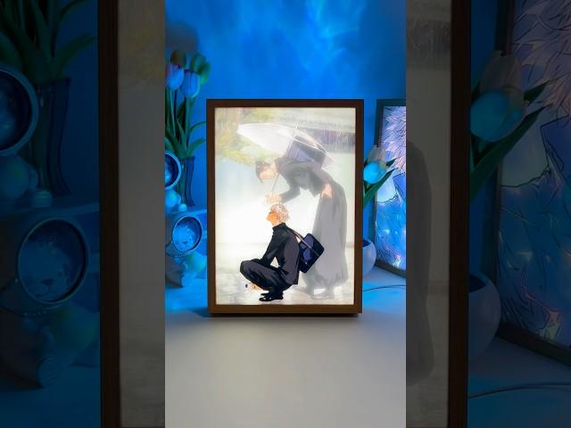 Gojo & Geto #jujutsukaisen #gojosatoru led #lightpainting #lightbox #animeart #photoframe #gift