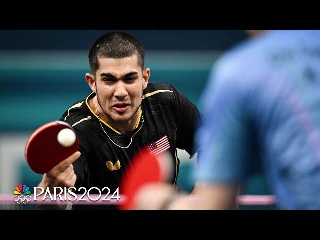 American Kanak Jha swipes his way to Round of 32 in men's table tennis | Paris Olympics | NBC Sports