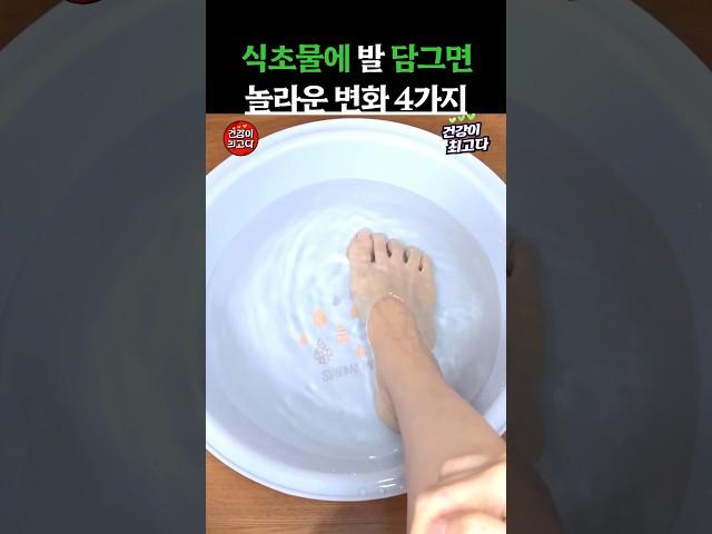 식초물에 발 담그면 생기는 놀라운 변화 #건강정보 #건강