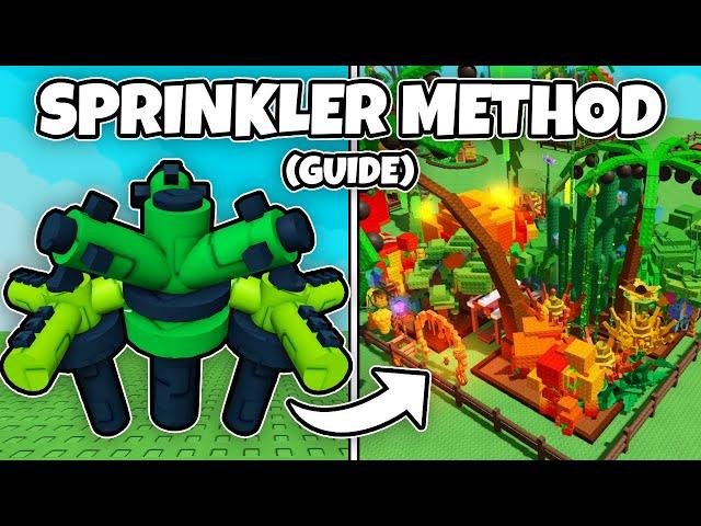 EASIEST Sprinkler Method Guide in Grow a Garden - Roblox