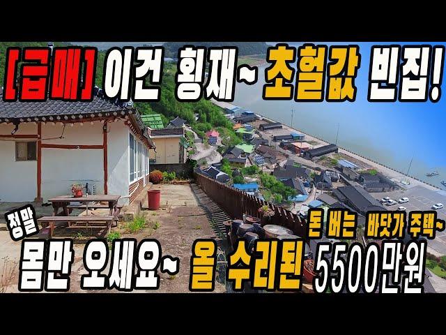 [급매] 몸만 오세요~ 귀농귀촌 ~ 올수리 된 시골집!  수익창출까지 한번에 ~ 바닷가 전원주택 몽땅~ 5500만원
