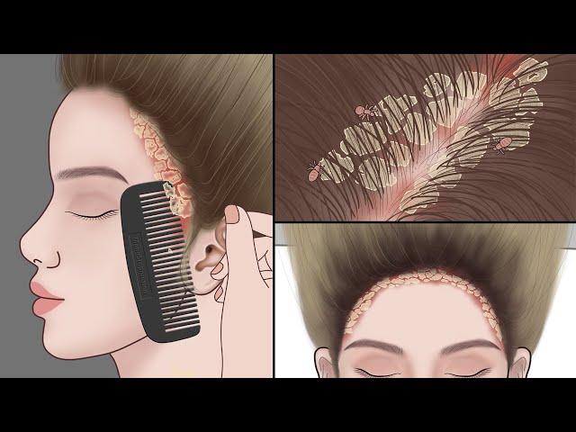 ASMR Animation | Satisfying Scalp Treatment | Big Flakes Dandruff Removal! | Meng’s Stop Motion