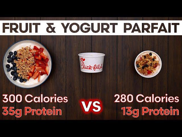 HEALTHY Yogurt Parfait Recipe – Homemade Yogurt Parfait vs @chickfila Yogurt Parfait