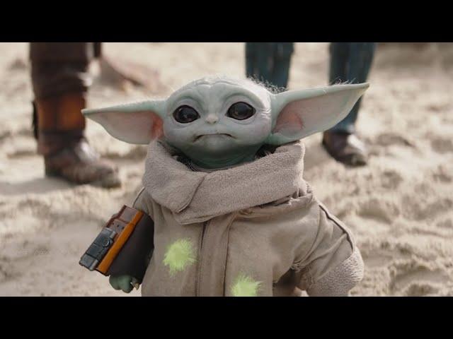 Grogu VS Paz Vizla's Son | Baby Yoda Dart Fight - The Mandalorian Season 3 Episode 4