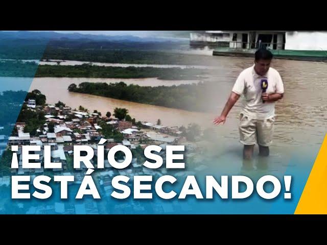 Agua baja drásticamente y se puede cruzar caminando: Así afecta sequía al río Huallaga en Yurimaguas