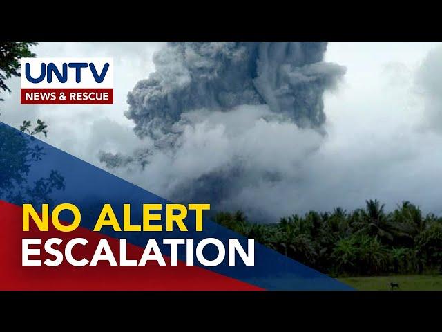 Bulusan Volcano remains under Alert Level 1 despite eruption