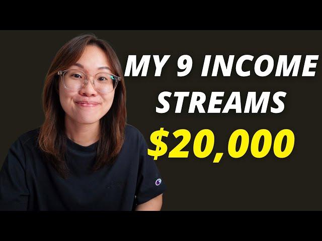 My 9 Income Streams that made me $20,000 in September