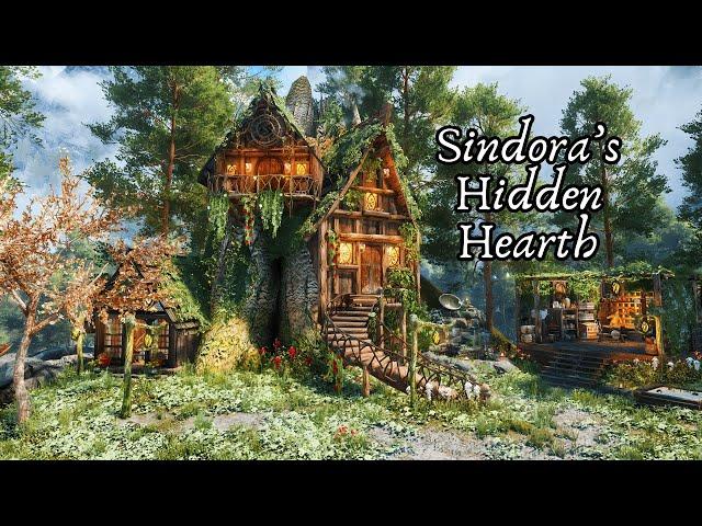 One of the Best Skyrim Home Mods Ever, Sindora's Hidden Hearth, for Xbox and PC (AE/SE/LE)