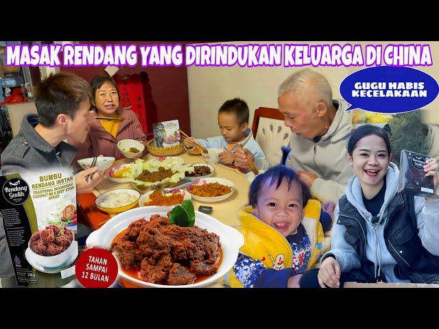 AKHIRNYA MASAK RENDANG LAGI UNTUK KELUARGA DI CHINA, MAMA TERUS TERUSAN MEMUJI MAKANAN YG DISAJIKAN