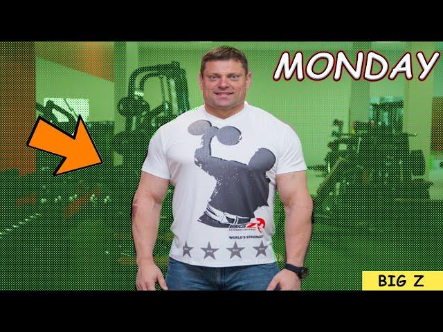 One Week With World's Strongest man Big Z Monday