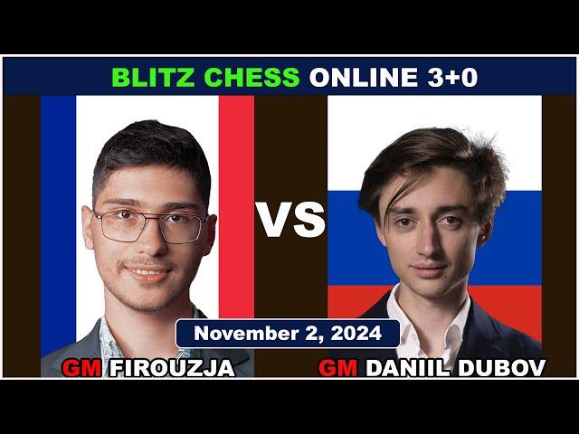 Alireza Firouzja vs Daniil Dubov | Blitz Chess 3+0 | ChessCom | November 2, 2024