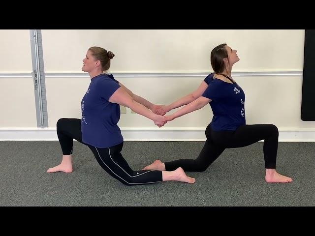 Partner Lunge Stretch with Sea Lark Chiropractic