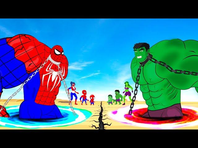 Evolution Of HULK Family VS Evolution Of SPIDERMAN Family : Ranked From Weakest To Strongest