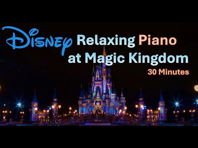 30 minutes - Relax at the Empty Magic Kingdom | 4K 60fps | Calming Piano Music | DJI Osmo Pocket 3