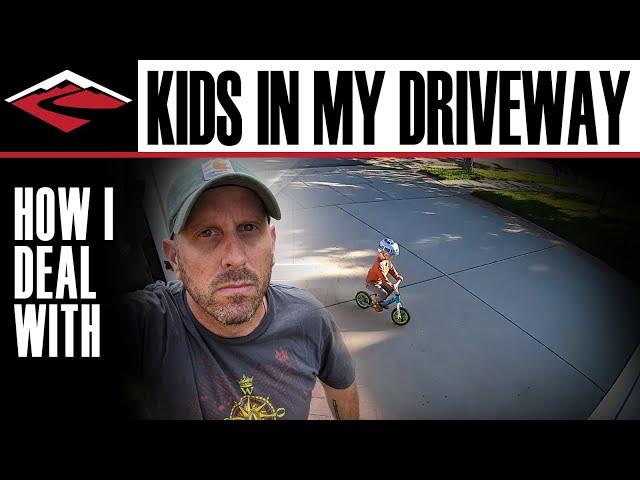 How I Deal With Kids Playing in My Driveway | The Saga of My Driveway Racetrack