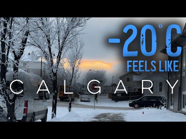 【4K】Calgary snow Arctic Chill , Calgary, Canada ️ |Winter Walking Tour! #Calgary #walkingtour