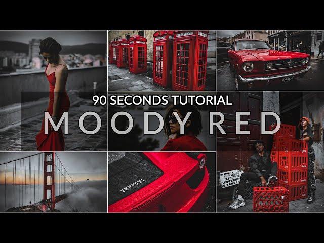 Moody Red Lightroom Presets | 90 Seconds Lightroom Mobile | Free DNG Presets | Lightroom Tutorial