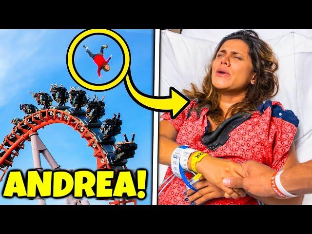 Andrea fell off the roller coaster, then.. (The Royalty Family)