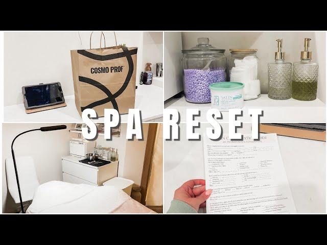 FULL SPA RESET | Restocking, Cosmoprof Haul, & Printing Forms!