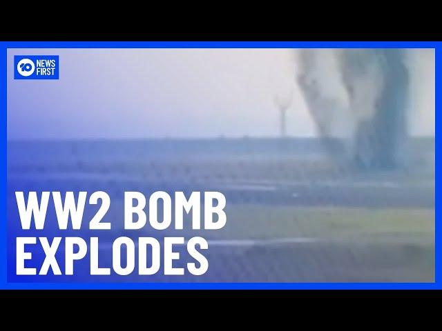 WW2 Bomb Explodes At Japan Airport | 10 News First