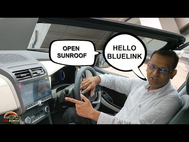 Hello BlueLink Open Sunroof ! जानिए कैसे काम करता है!Know how to work Creta Blue Link Voice Command