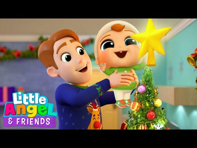 Decorating for the Holidays! | Deck The Halls Christmas Song | Little Angel And Friends Kid Songs