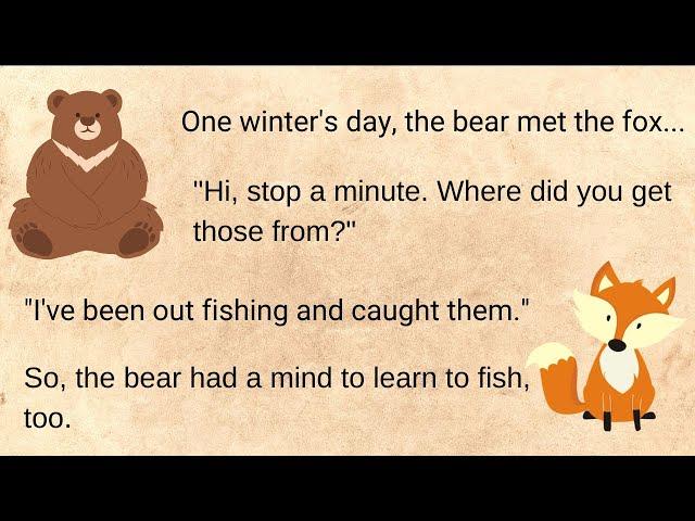 English Listening Practice | Why the Bear Has a Stumpy Tail | Short Norse Story for Comprehension