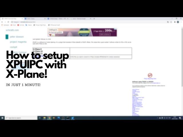 How to setup XPUIPC with X-Plane in just 1 minute!