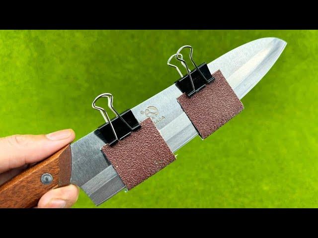 Discover Easy Way To Sharpen A Knife Like A Razor Sharp ! Amazing Result | You Will Be Amazed