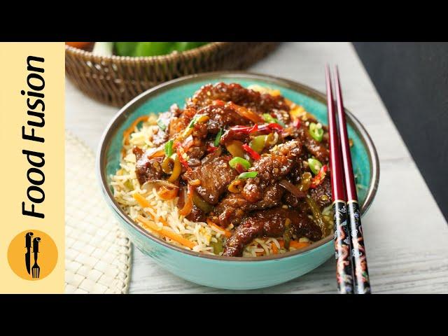 Crispy Chilli Beef with Egg & Vegetable Fried Rice Recipe by Food Fusion