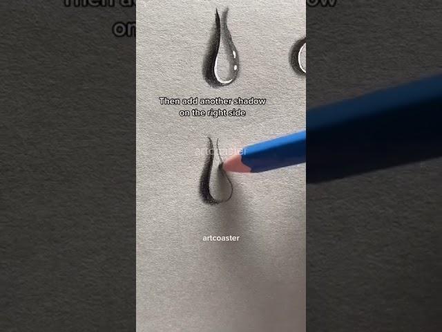 How to draw water droplets (Easy) #shorts