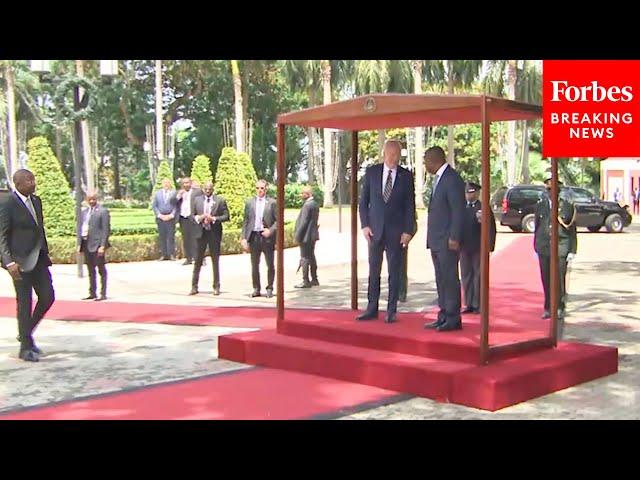 WATCH: Arrival Ceremony Held For President Biden In Luanda, Angola