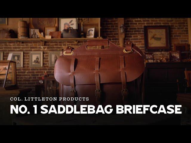 Make a Statement with Our Vintage Brown Saddlebag Briefcase