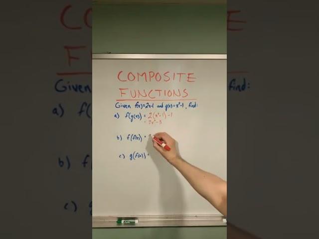 Composite Functions f(g(x)) Explained (Examples!) #shorts