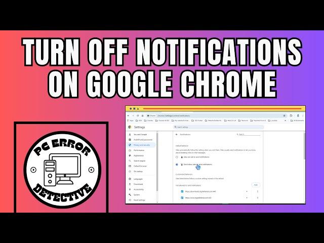 How to Turn Off Notifications on Google Chrome