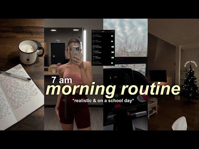 7AM *PRODUCTIVE* MORNING ROUTINE (Winter Edition) (as a college student) | vlog style