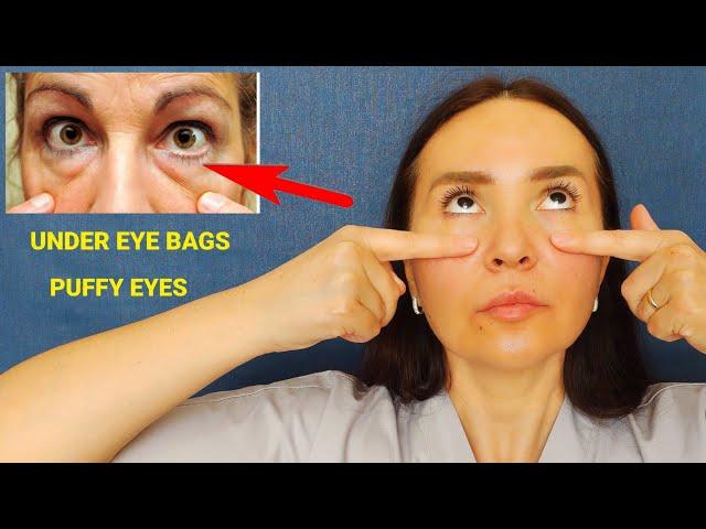 Massage for UNDER EYE BAGS, Puffy eyes, dark circles, swollen eyes