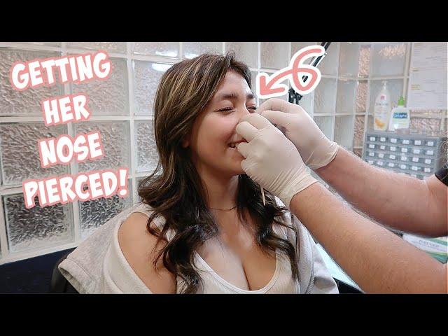 12 Year Old Gets Her NOSE PiERCED! VLOG