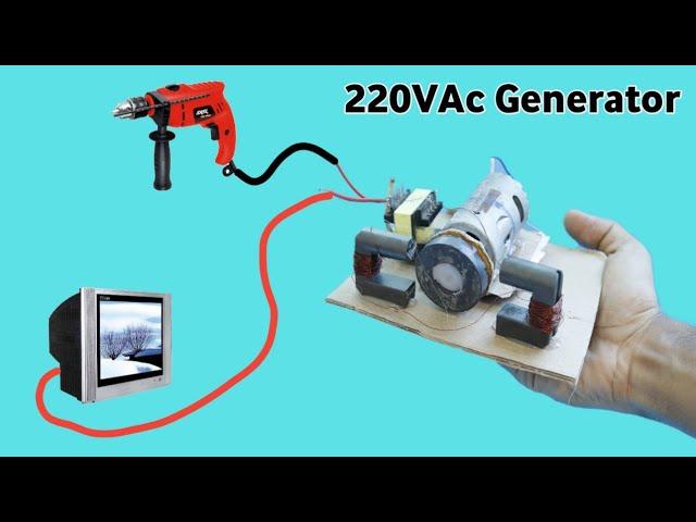 i make 220Vac electric generator with magnetic coil || sud experiment  || How To make Generator