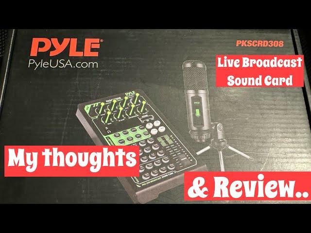 Pyle Portable Broadcast Sound Card with Microphone / model PKSCRD308 My thoughts & Review.