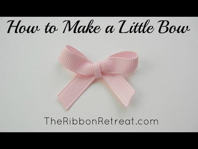 How to Make a Little Bow - TheRibbonRetreat.com